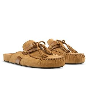 Isabel Marant Malvin Suede Mule Loafers - Brown