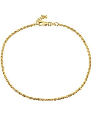 Aqua Rope Chain Ankle Bracelet - Metallic