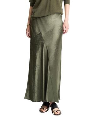 Vince Paneled Bias Cut Skirt - Green