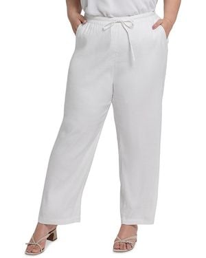 NYDJ Relaxed Drawstring Pull On Pants - Gray