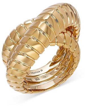 Marina B 18K Trisolina Magnus Crossover Ring - Metallic