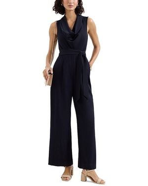 Phase Eight Petite Emry Cowl Neck Belted Jumpsuit - Blue