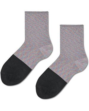 Happy Socks Extended Toe 1/2 Crew Socks - Gray