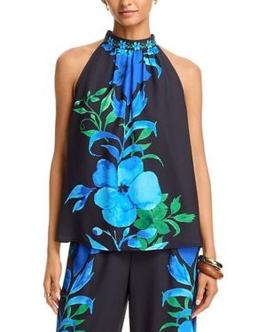 Tahari Halter Top - Blue
