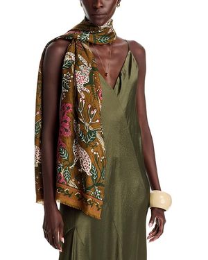 Echo Nature Walk Wool & Silk Wrap - Green