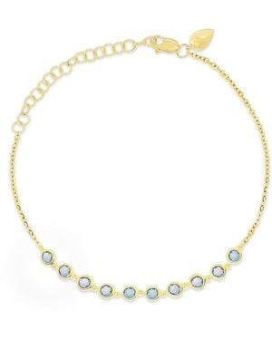 Meira T 14K Topaz Bezel Chain Link Bracelet - Metallic