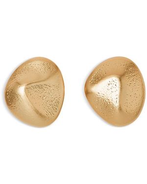 Reiss Pernilla Sculptural Nugget Stud Earrings - White