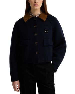 Barbour Alverstone Knitted Cardigan Jacket - Blue