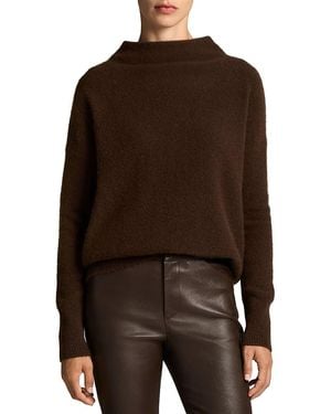 Vince Boiled Cashmere Funnel Neck Sweater - Brown