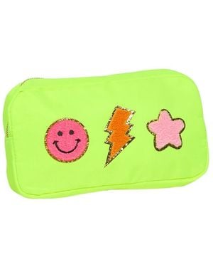 Malibu Sugar Nylon Pouch With Assorted Patches - Green