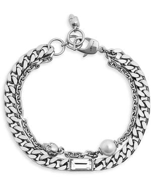McQueen Skull & Cultured Freshwater Pearl Bracelet - Metallic