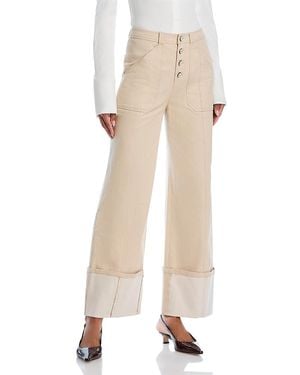 Cinq À Sept Benji Cuffed Wide Leg Pants - Natural
