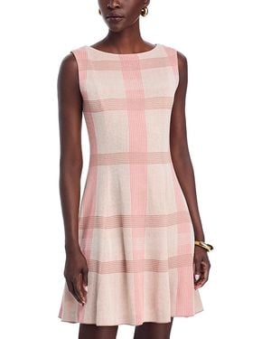 Misook Fit And Flare Dress - Pink