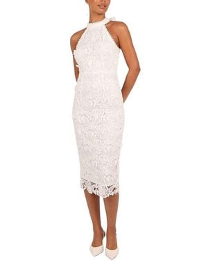 Petal & Pup Adalyn Halterneck Midi Dress - White