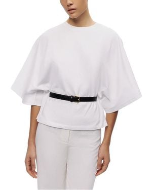Nocturne Belted Oversized T-Shirt - White