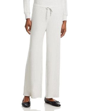 PERFECTWHITETEE Madie Brushed Waffle Knit Pants - White