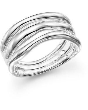 Ippolita Glamazon Sterling Triple-Band Squiggle Ring - Metallic
