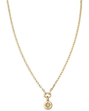 Moon & Meadow 14K Lab Grown Diamond Star Necklace, 0.05 Tcw - Metallic