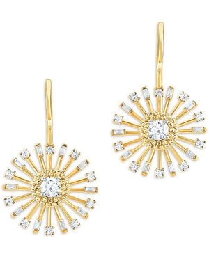 Harakh Diamond Sunlight Rays Drop Earrings - Metallic