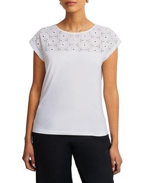 Hobbs Thea Broderie Top - White