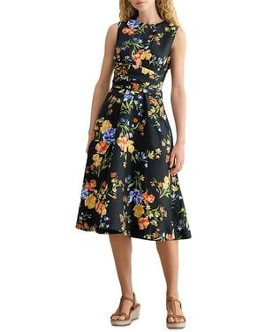 Hobbs Twitchill Linen Midi Dress - Multicolor