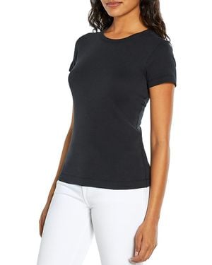 Three Dots Cotton Short Sleeve Crewneck Tee - Black