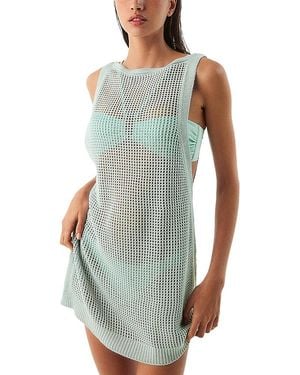 ViX Erica Knit Mini Dress Swim Cover-Up - Blue