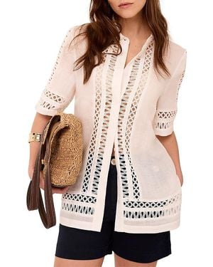 Mint Velvet Ramie Resort Shirt - White