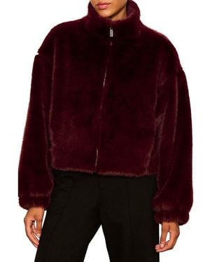 Sanctuary Everest Faux Fur Bomber Jacket - Red
