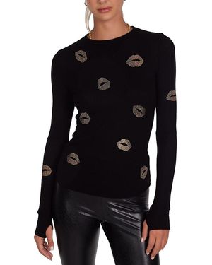 Lauren Moshi Mckinley Stud Kisses Top - Black