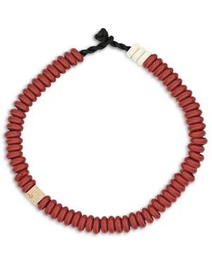 Adina Reyter 9K & Diamond Big Bead Year Of The Snake Necklace, 16 - Red