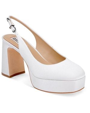 Badgley Mischka Rylan Platform Slingback Pumps - White