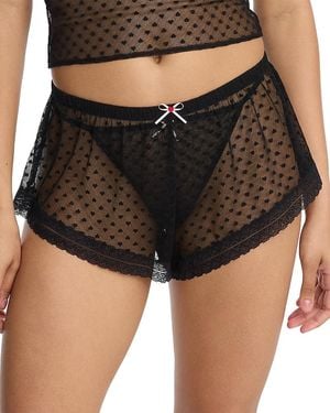 Skarlett Blue Heart Breaker Sheer Shorts - Black