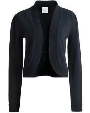 St. John Cotton Blend Open Front Bolero - Blue