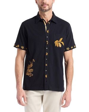 Robert Graham Golden Jungle Short Sleeve Knit Shirt - Black