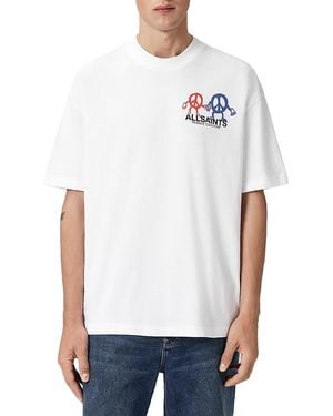 AllSaints Bedfellow Short Sleeved Crewneck Tee - White