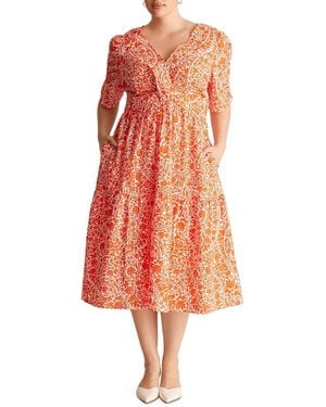 Estelle Dreamaya Midi Dress - Red