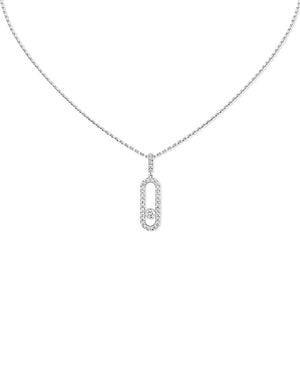 Messika Diamond Move Uno Large Model Pave Necklace - Metallic