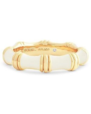 Anabel Aram Bamboo Band Ring - White