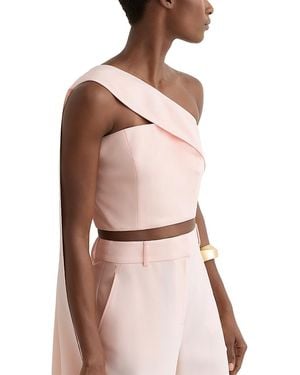 Reiss Emilia One Shoulder Bustier Top - Natural