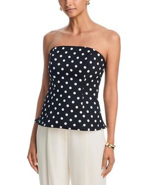 MILLY Aiden Polka Dot Top - Blue