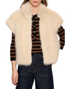 Sanctuary Cozy Faux Fur Vest - Blue