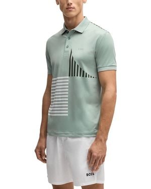 BOSS Paddy Striped Polo - Green