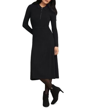 Hobbs Marta Ribbed Dress - Black