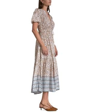 Elan Split Neck Maxi Dress - White
