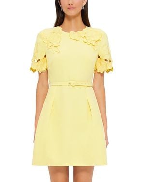 aurelie appliqu short sleeve mini dress Leo Lin Aurelie Appliqu Short Sleeve Mini Dress
