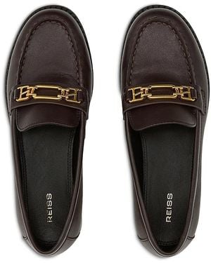 Reiss Rita Hardware Loafers - Black