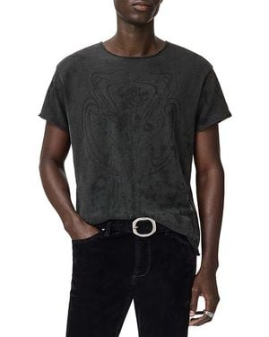 John Varvatos Relaxed Fit Raw Edge Tee - Black
