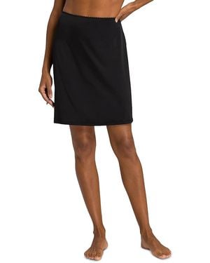 Hanro Satin Deluxe Slip Skirt - Black