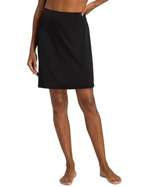 Hanro Satin Deluxe Slip Skirt - Black